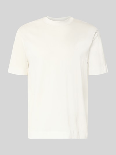 Produktfoto, T-Shirt mit Rundhalsausschnitt von Emporio Armani, Herren T-Shirt in Weiß, Regular-Fit, 1/2-Arm, Rückenlänge bei Größe M: 71 cm, gesäumte Abschlüsse:.