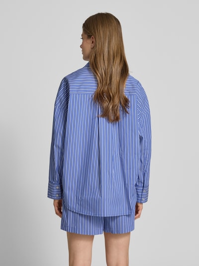 OH APRIL Relaxed Fit Hemdbluse mit Logo-Patch Modell 'Hailey' Dunkelblau 5