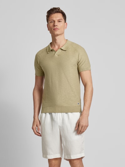 s.Oliver RED LABEL Regular Fit Poloshirt mit Flammgarnstruktur Khaki 4