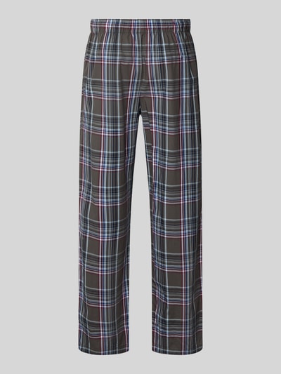 Christian Berg Men Relaxed fit pyjamabroek met elastische band Olijfgroen - 3