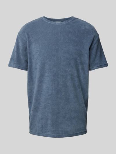 Only & Sons T-Shirt mit geripptem Rundhalsausschnitt Modell 'HELLAS' Jeansblau 2