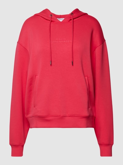 MSCH Copenhagen Hoodie mit Label-Print Modell 'IMA Q' Rot 2