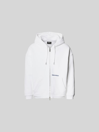 Dsquared2 Oversized Sweatjacke aus Baumwoll-Mix Weiss 2