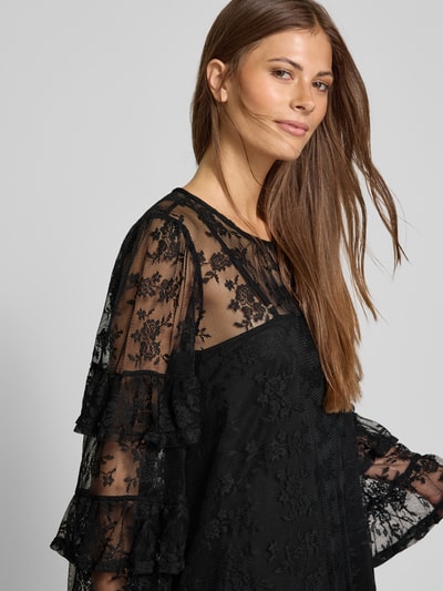 VERO MODA Oversized Freizeitkleid in semitransparenter Optik Modell 'CELINE' Black 3
