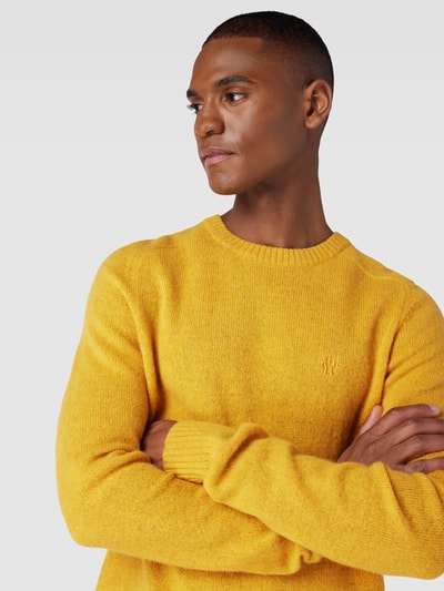MCNEAL Strickpullover aus Lammwolle Senfgelb meliert 3