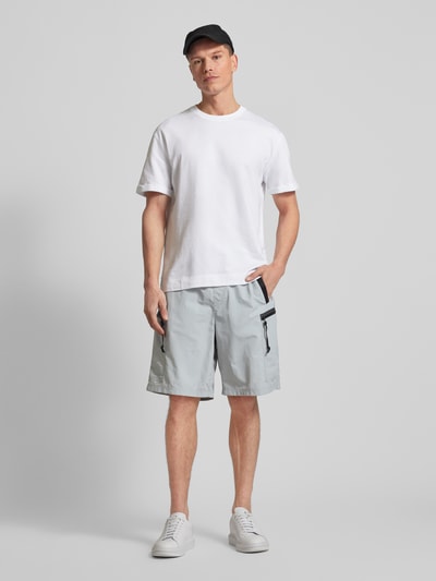 ARMANI EXCHANGE Regular Fit Shorts mit elastischem Bund Stein 1