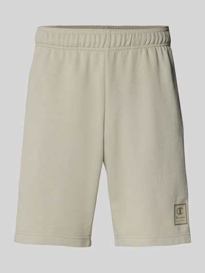 CHAMPION Sweatshorts mit Logo-Print Modell 'TAPE' Beige 2