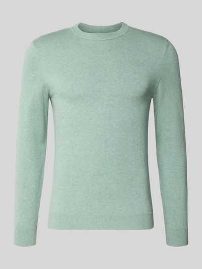 MCNEAL Strickpullover aus Baumwoll-Kaschmir-Mix mit Rundhalsausschnitt Mint Melange 2