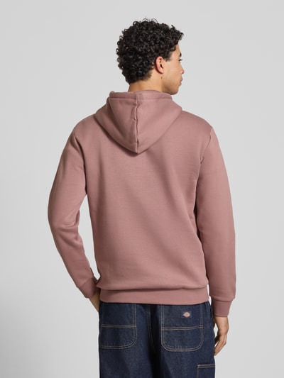 Męski model nosi Regular Fit Hoodie aus Baumwoll-Mix Modell 'CERES' od Only & Sons, kolor jednolity, miękka faktura, widok całej sylwetki z tyłu.