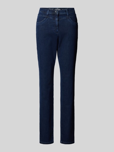 Raphaela By Brax Straight Leg Jeans mit Ziernähten Modell 'Laura' Dunkelblau 2