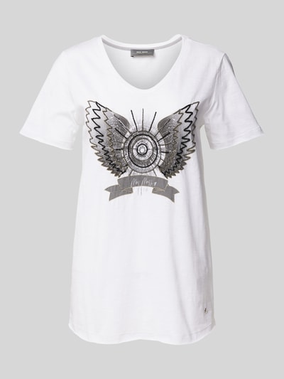 MOS MOSH T-shirt met ronde hals, model 'Gethi' Wit - 2