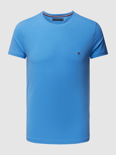 Tommy Hilfiger Slim Fit T-Shirt mit Logo-Stitching Aqua 2