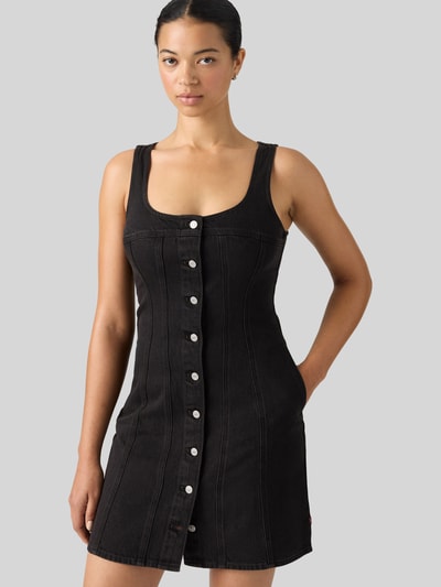 Levi's® Sukienka mini casualowa z czystej bawełny z listwą guzikową Czarny 3