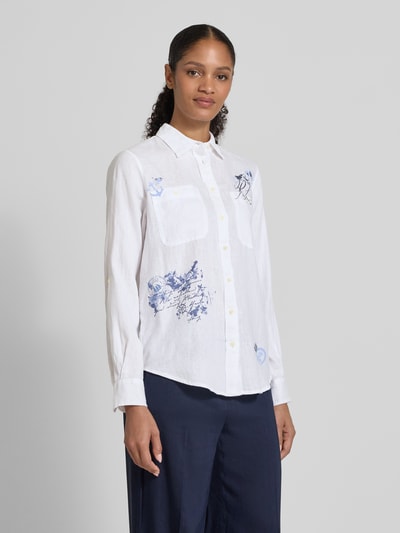 Lauren Ralph Lauren Overhemdblouse met knoopsluiting, model 'RIMNAN' Wit - 4