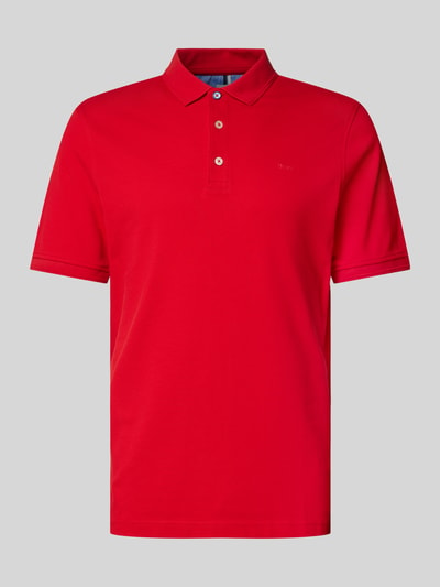 Brax Regular Fit Poloshirt mit Label-Print Modell 'Pete' Hellrot 2