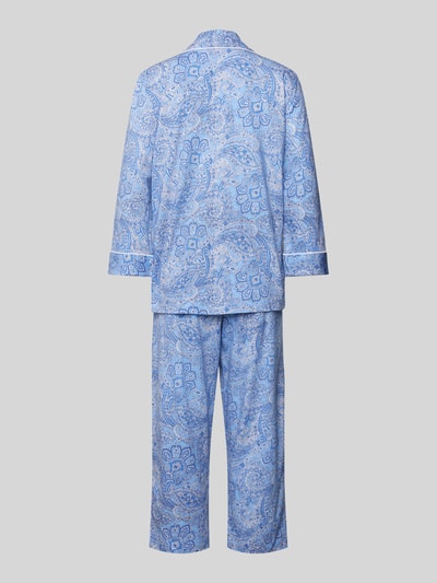 Lauren Ralph Lauren Pyjama met streepmotief Felroze - 3