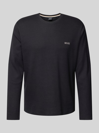 BOSS Longsleeve mit Label-Stitching Black 2