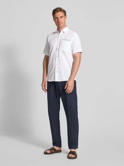 Tom Tailor Regular Fit Freizeithemd aus reiner Baumwolle Weiss 1