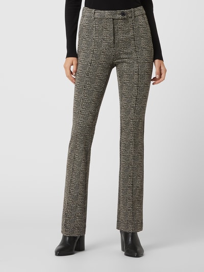 Zerres Bootcut Hose mit Glencheck Modell 'Twigy' Schwarz 4
