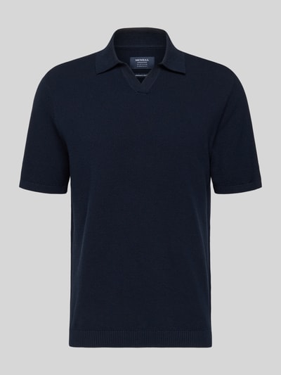 MCNEAL Regular Fit Poloshirt mit gerippten Abschlüssen Dunkelblau 2
