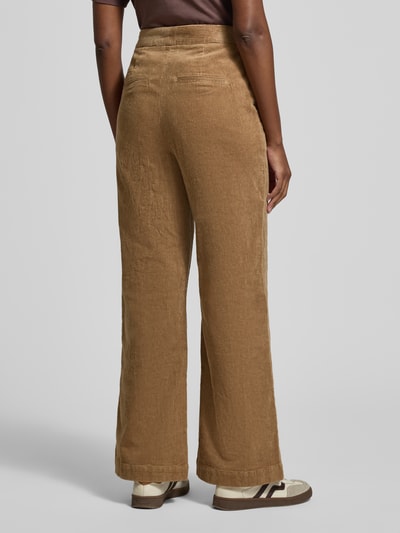 MSCH Copenhagen Spodnie sztruksowe z wysokim stanem model ‘Geggo’ Koniakowy 5