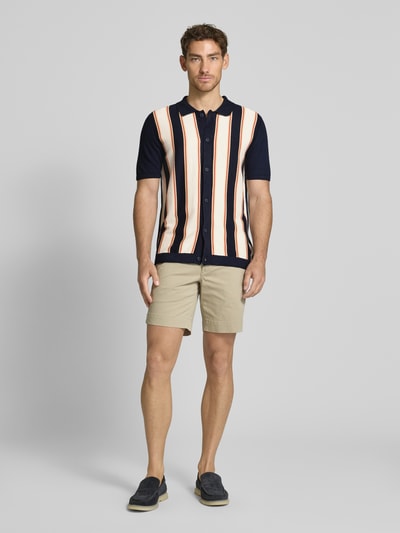 MCNEAL Regular Fit Freizeithemd mit Polokragen Dunkelblau 1