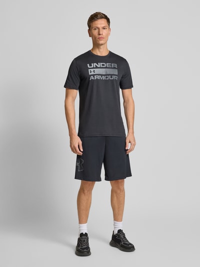 Under Armour T-Shirt mit Label-Print Modell 'TEAM ISSUE' Black 1