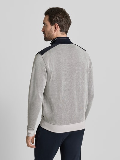 bugatti Sweatjacke mit Stehkragen Ecru 5