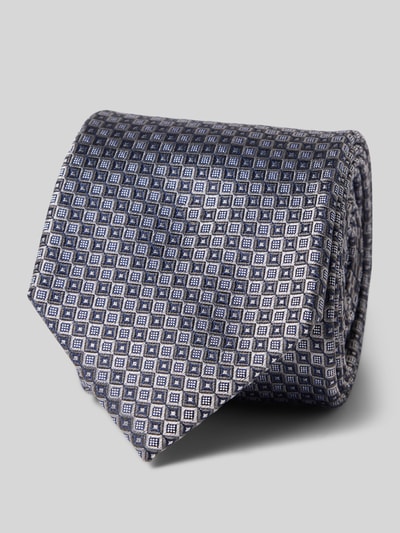 Prince Bowtie Seidenkrawatte mit Statement-Patch (7cm) Silber 1