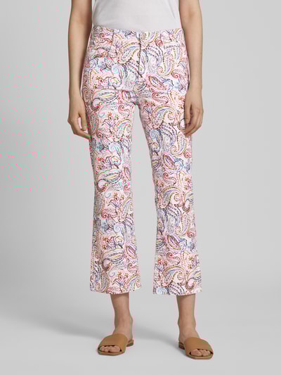 Gardeur Spodnie o rozkloszowanym i skróconym kroju Mocnoróżowy 4