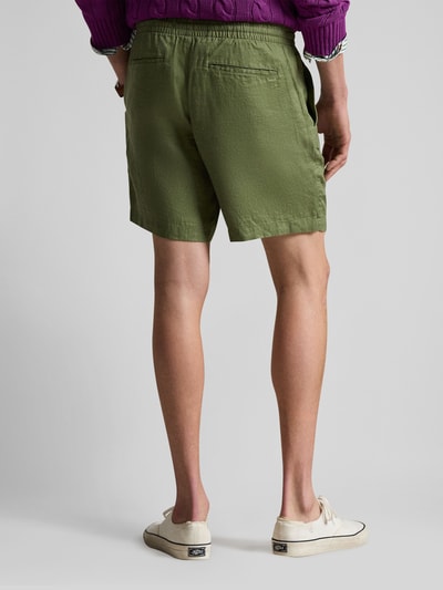 Polo Ralph Lauren Leinenshorts mit Tunnelzugbund und Logo Stitching Oliv 5