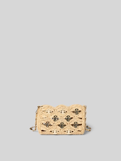 Rabanne Handtasche mit Lochstickerei Beige 4