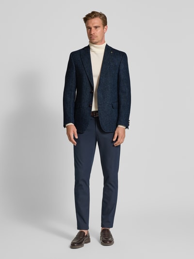 Carl Gross Sakko Harris-Tweed aus Schurwolle Modell 'Theo' Blau 1