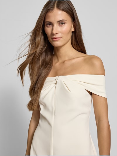 Lauren Ralph Lauren Knielanges Cocktailkleid mit Knoten-Detail Modell 'TAKOTA' Beige 3
