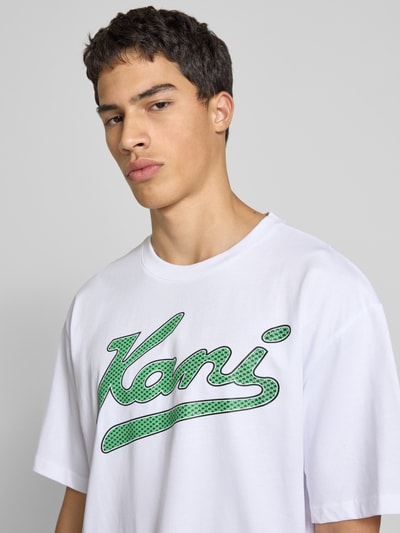 KARL KANI T-shirt met labelprint Wit - 3