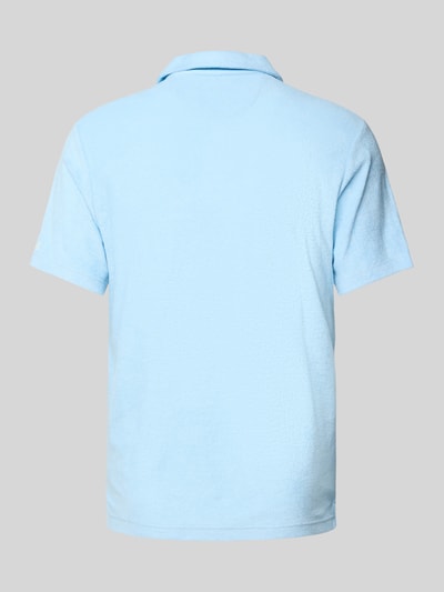 MC2 Saint Barth Slim fit poloshirt met V-hals, model 'JEREMY - TERRY' Lichtblauw - 3