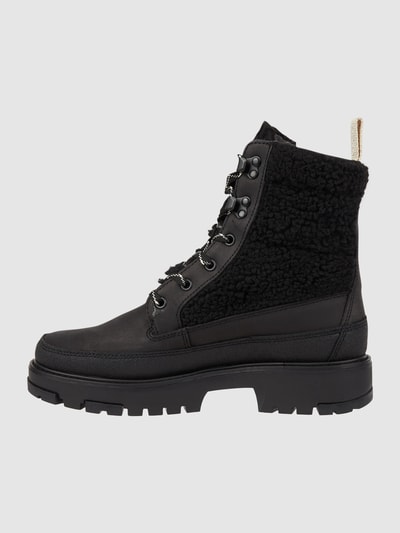 Levi’s® Acc. Leren boots met teddybont, model 'Solvi' Zwart - 3