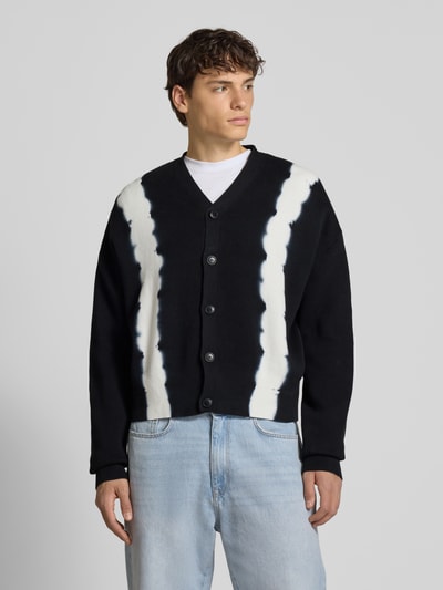 Weekday Gebreid jack met V-hals, model 'Konrad' Lichtblauw - 4