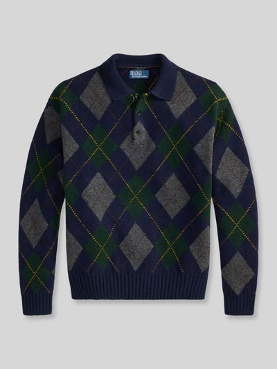 Polo Ralph Lauren Regular Fit Pullover aus Wolle Mohair mit Polokragen Marine 2