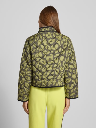 Marc Cain Regular fit gewatteerd jack met opstaande kraag Olijfgroen - 5