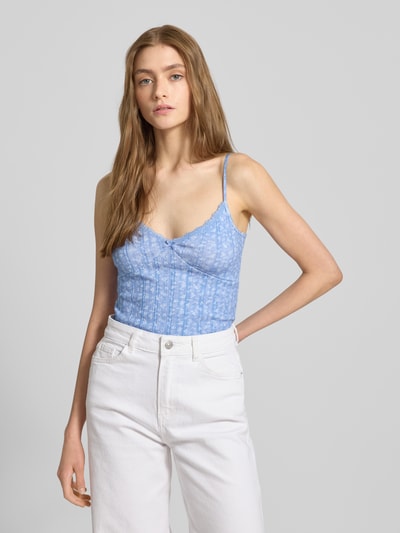 Review Top met sierstrik Bleu - 4