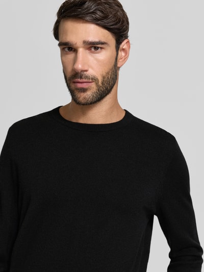 BOSS Regular Fit Strickpullover aus reinem Kaschmir Modell 'EMIGLIORE' Black 3