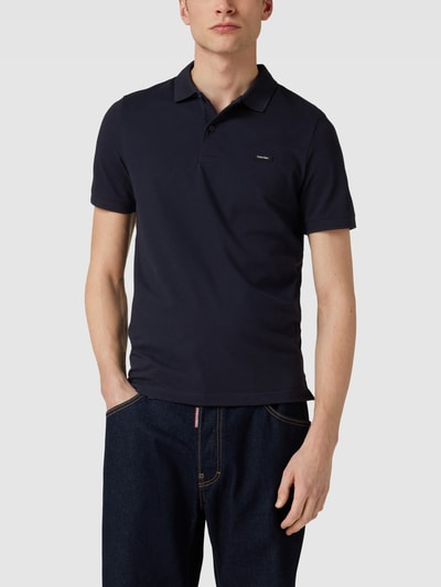 CK Calvin Klein Poloshirt mit Label-Patch Marine 4