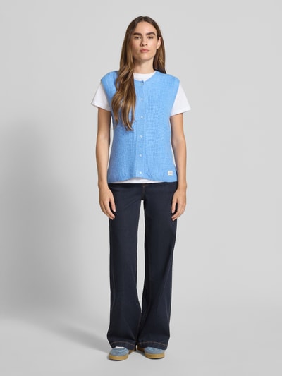 s.Oliver RED LABEL Regular fit spencer met alpaca Lichtblauw - 1