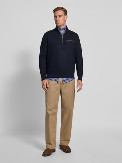 bugatti Bluza z detalem z logo Granatowy 1