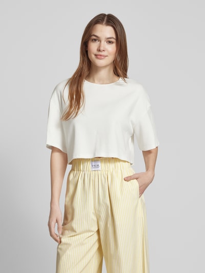 VILLA SOPHIE Cropped T-Shirt mit Rundhalsausschnitt Modell 'ADA' Offwhite 4