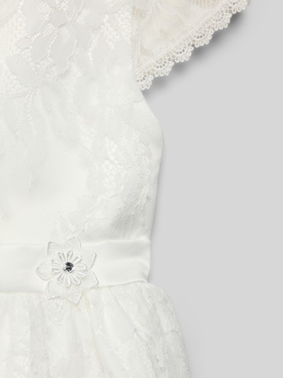 Happy Girls Regular Fit Kleid mit Spitzenbesatz Ecru 2