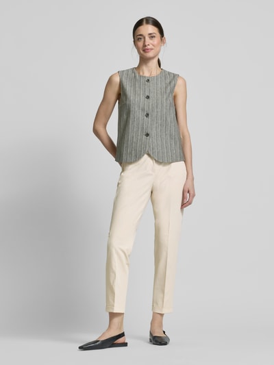 Cambio Spodnie materiałowe o kroju slim fit w kant model ‘KATHREEN’ Beżowy 1