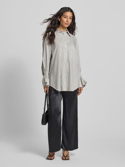 ZABAIONE Wide fit stoffen broek met elastische band Zwart - 1