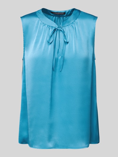 Luisa Cerano Relaxed Fit Blusentop mit Schlüsselloch-Ausschnitt Tuerkis 2